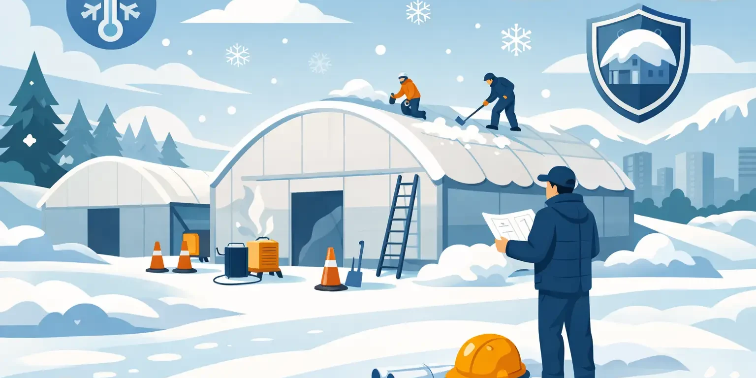 Leichtbauhalle winterfest machen - richtig planen