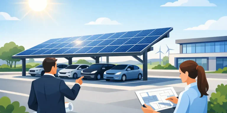 Solarcarport für Gewerbe kaufen - richtig planen
